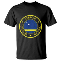 Curaçao Football Pride Circular Crest Vintage T Shirt Curacao Flag Soccer Fans Graphic