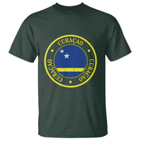Curaçao Football Pride Circular Crest Vintage T Shirt Curacao Flag Soccer Fans Graphic