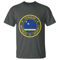 Curaçao Football Pride Circular Crest Vintage T Shirt Curacao Flag Soccer Fans Graphic