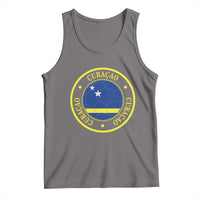Curaçao Football Pride Circular Crest Vintage Tank Top Curacao Flag Soccer Fans Graphic