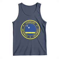 Curaçao Football Pride Circular Crest Vintage Tank Top Curacao Flag Soccer Fans Graphic