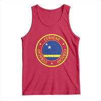 Curaçao Football Pride Circular Crest Vintage Tank Top Curacao Flag Soccer Fans Graphic