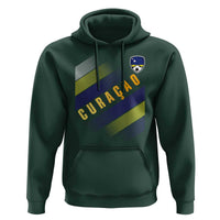 Curaçao Soccer Flag Stripe Jersey Style Hoodie Football Fans Pride Support