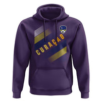 Curaçao Soccer Flag Stripe Jersey Style Hoodie Football Fans Pride Support