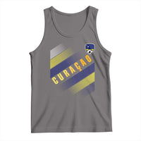 Curaçao Soccer Flag Stripe Jersey Style Tank Top Football Fans Pride Support