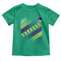 Curaçao Soccer Flag Stripe Jersey Style Toddler T Shirt Football Fans Pride Support