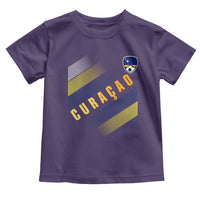 Curaçao Soccer Flag Stripe Jersey Style Toddler T Shirt Football Fans Pride Support