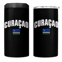 Curaçao National Flag Classic Heritage 4 in 1 Can Cooler Tumbler Caribbean Pride Souvenir