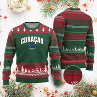 Curaçao National Flag Classic Heritage Ugly Christmas Sweater Caribbean Pride Souvenir