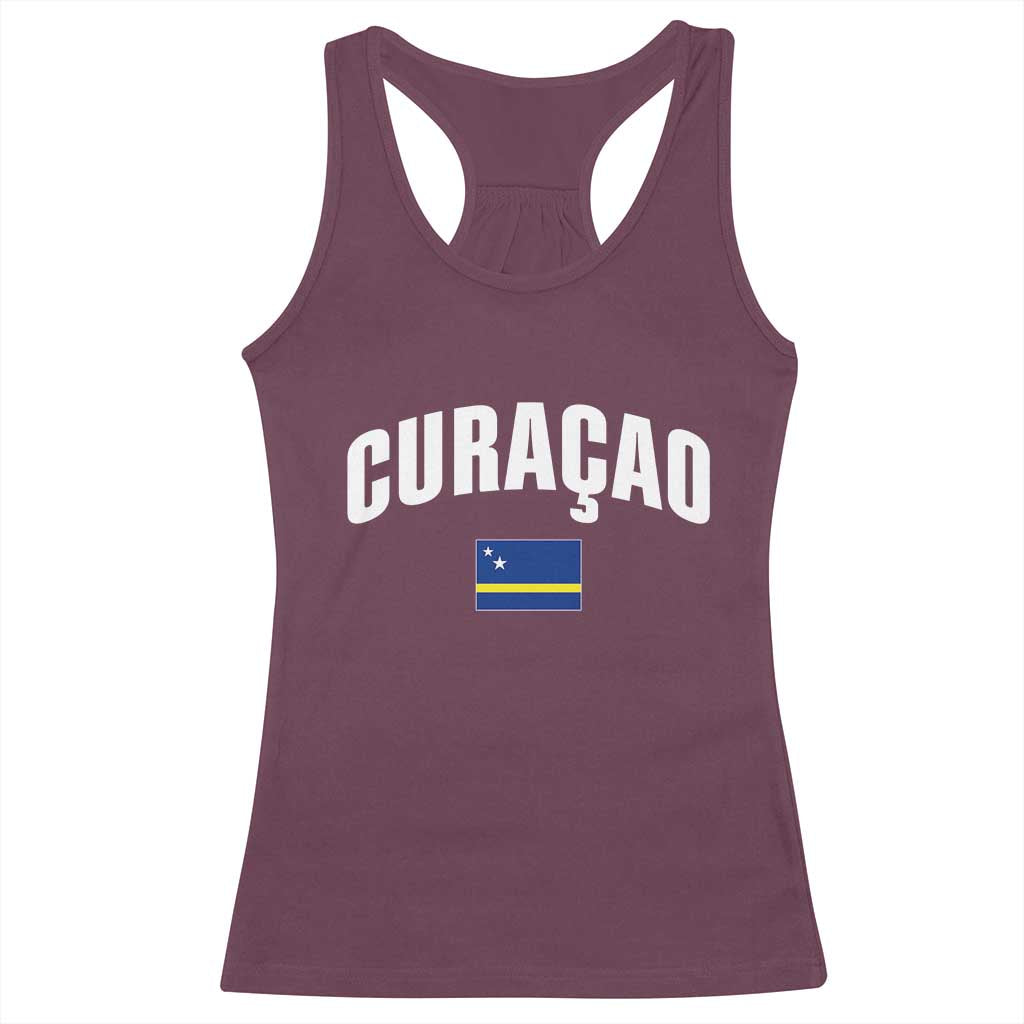 Curaçao National Flag Classic Heritage Racerback Tank Top Caribbean Pride Souvenir