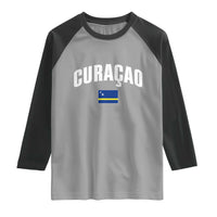Curaçao National Flag Classic Heritage Raglan Shirt Caribbean Pride Souvenir
