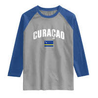 Curaçao National Flag Classic Heritage Raglan Shirt Caribbean Pride Souvenir