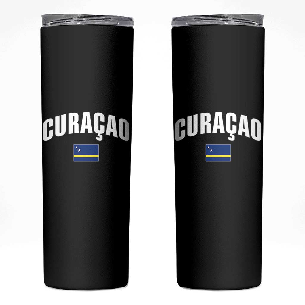 Curaçao National Flag Classic Heritage Skinny Tumbler Caribbean Pride Souvenir