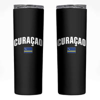 Curaçao National Flag Classic Heritage Skinny Tumbler Caribbean Pride Souvenir