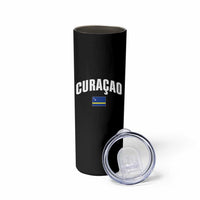 Curaçao National Flag Classic Heritage Skinny Tumbler Caribbean Pride Souvenir