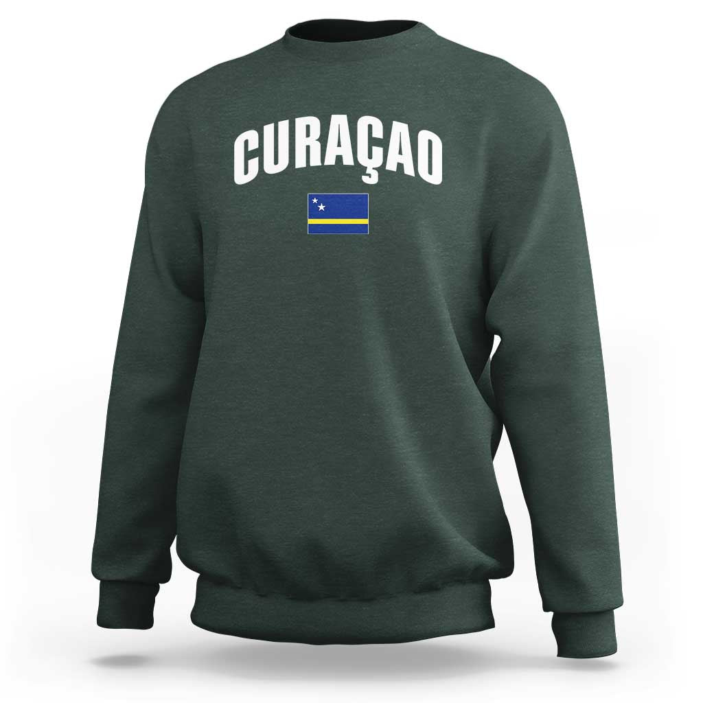 Curaçao National Flag Classic Heritage Sweatshirt Caribbean Pride Souvenir