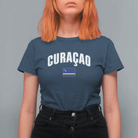 Curaçao National Flag Classic Heritage T Shirt For Women Caribbean Pride Souvenir