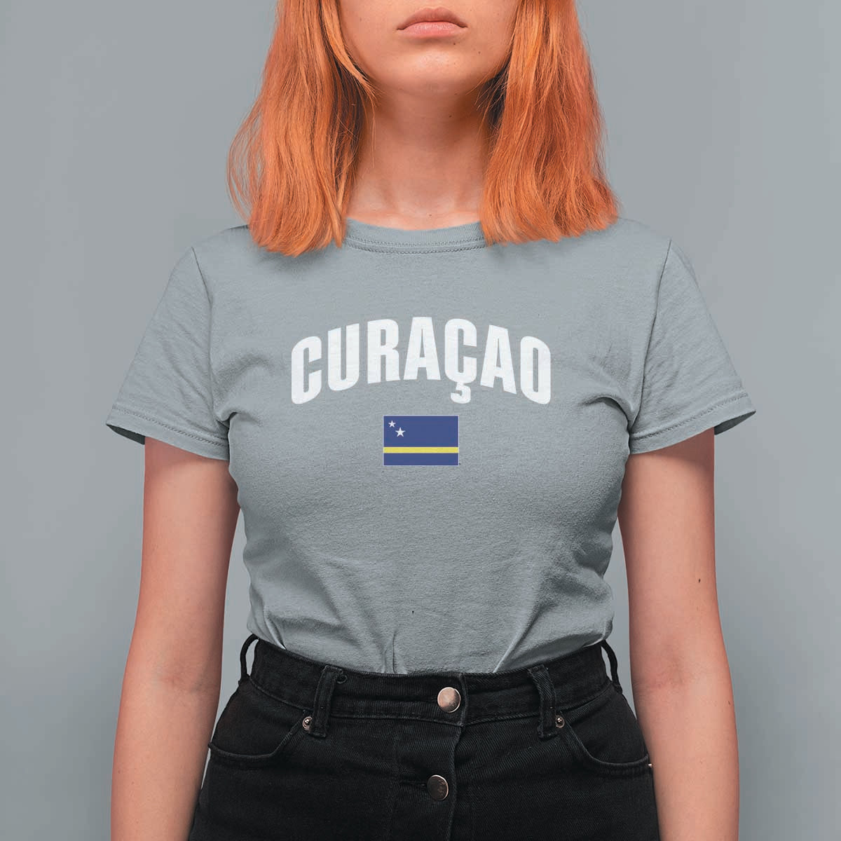 Curaçao National Flag Classic Heritage T Shirt For Women Caribbean Pride Souvenir