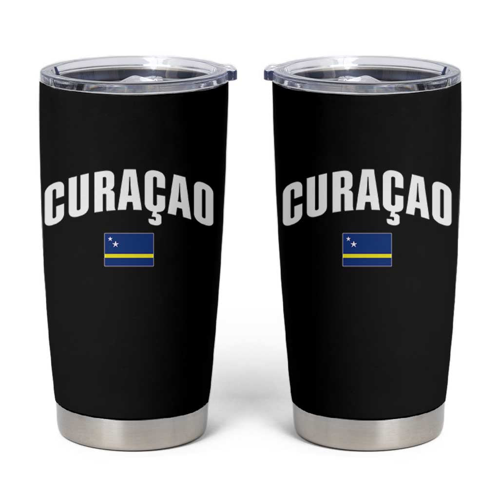 Curaçao National Flag Classic Heritage Tumbler Cup Caribbean Pride Souvenir