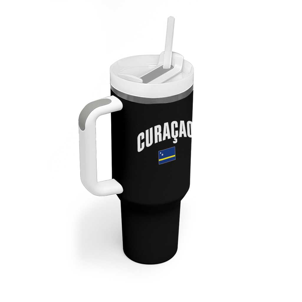 Curaçao National Flag Classic Heritage Tumbler With Handle Caribbean Pride Souvenir