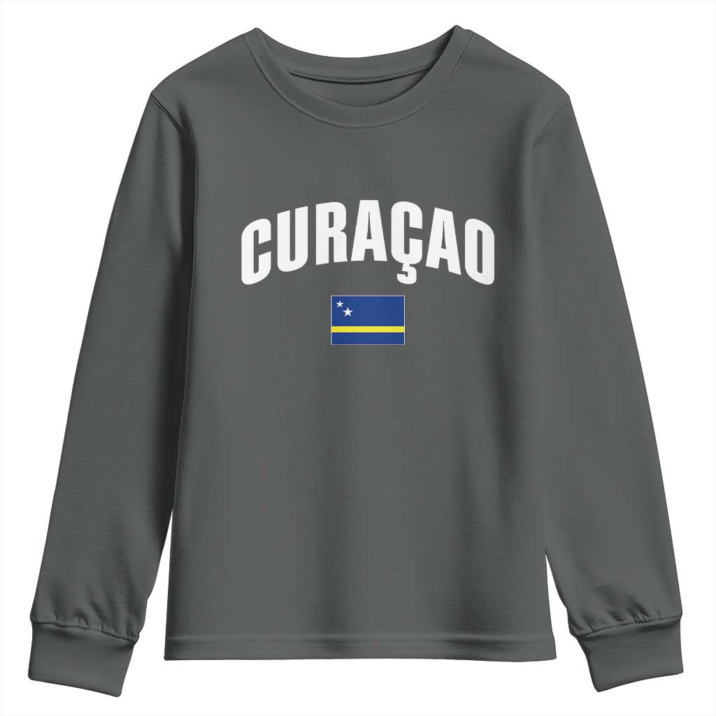 Curaçao National Flag Classic Heritage Youth Sweatshirt Caribbean Pride Souvenir