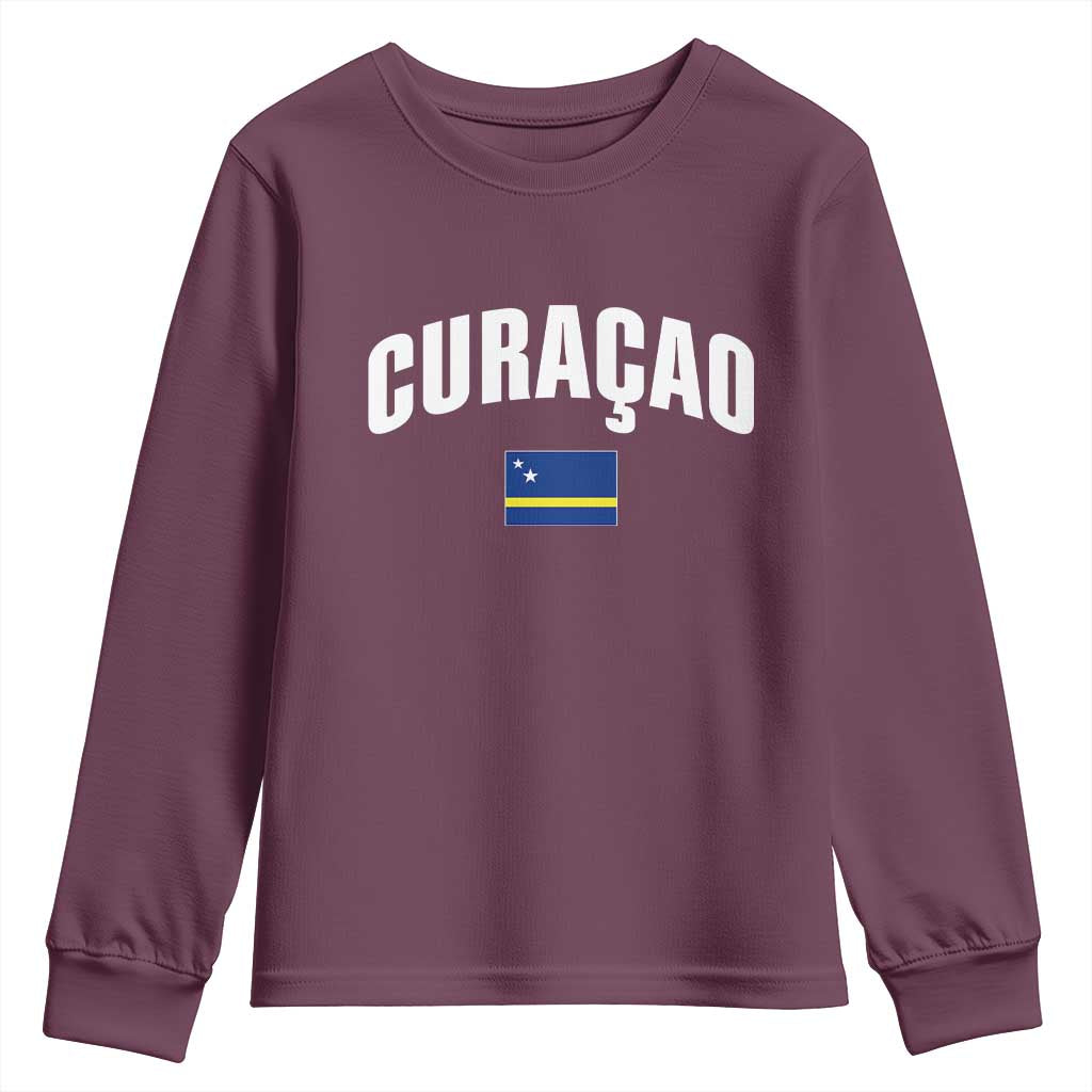 Curaçao National Flag Classic Heritage Youth Sweatshirt Caribbean Pride Souvenir