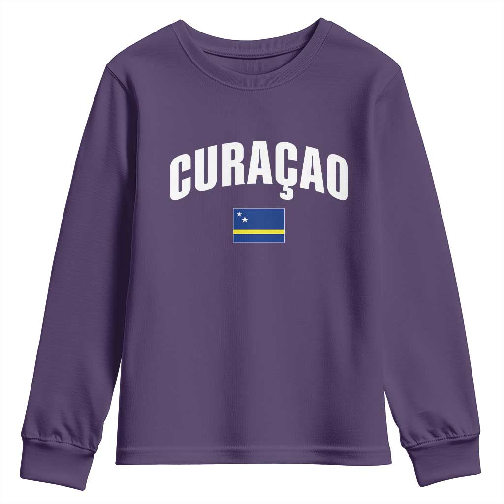 Curaçao National Flag Classic Heritage Youth Sweatshirt Caribbean Pride Souvenir