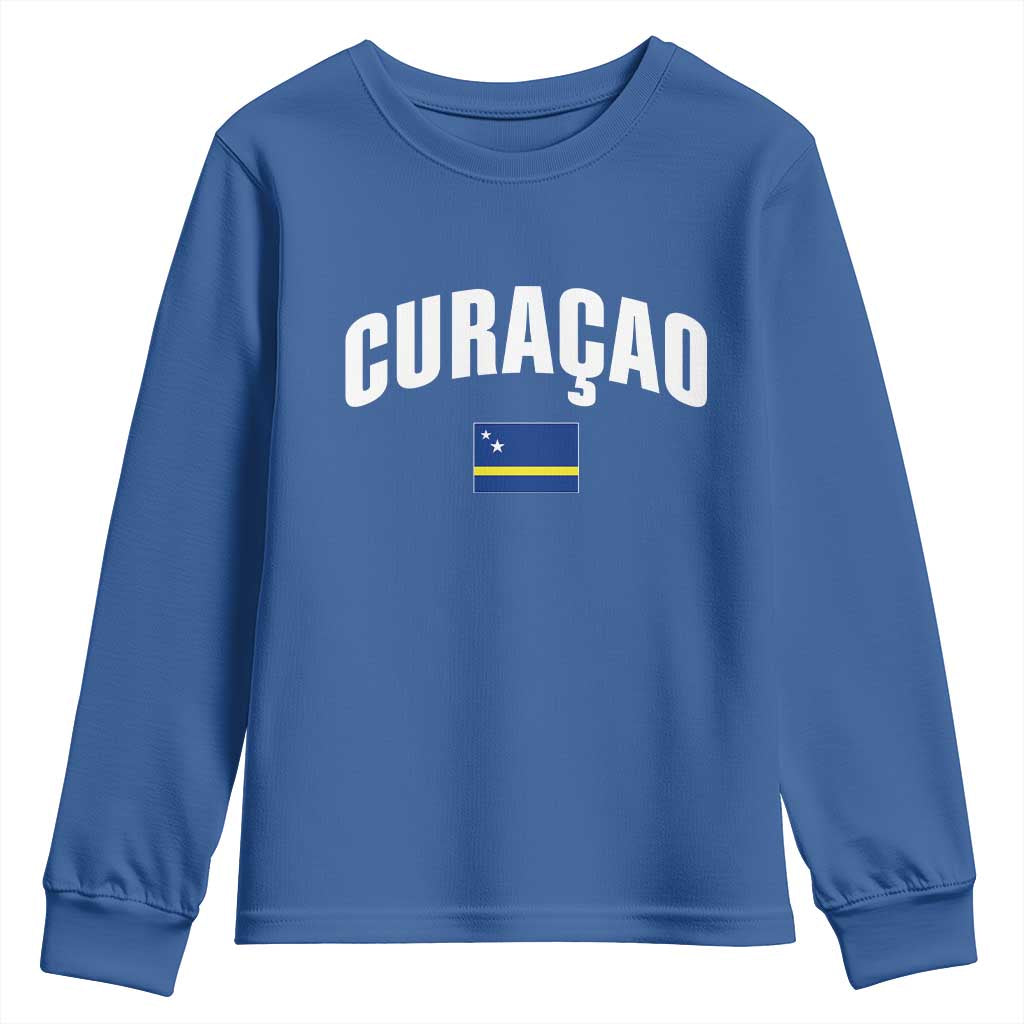 Curaçao National Flag Classic Heritage Youth Sweatshirt Caribbean Pride Souvenir