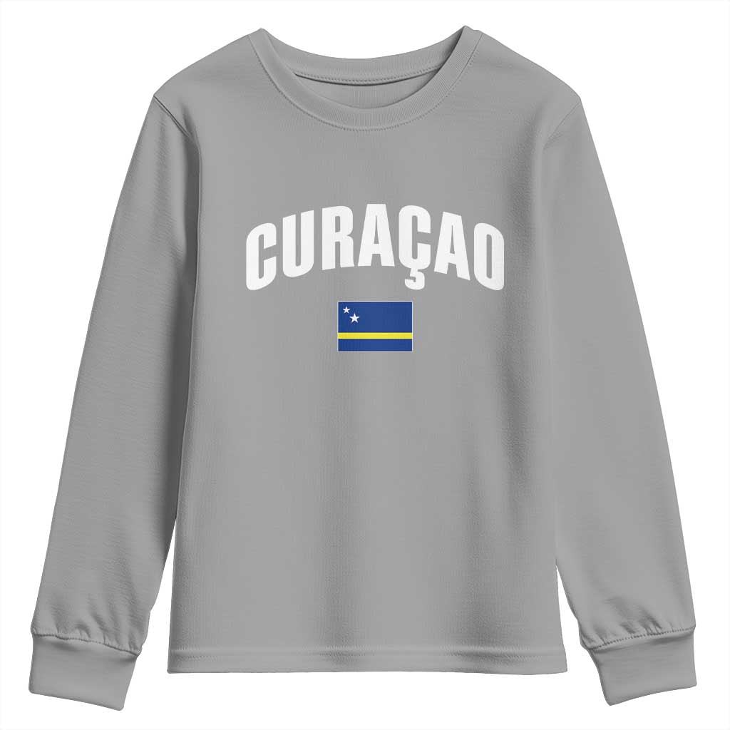 Curaçao National Flag Classic Heritage Youth Sweatshirt Caribbean Pride Souvenir