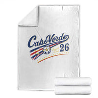 Cabo Verde Soccer Club 26 National Pride Throw Blanket Cape Verde Football Fans Retro Sporty Est. 2026