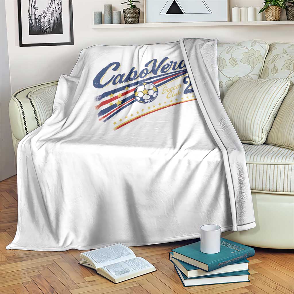 Cabo Verde Soccer Club 26 National Pride Throw Blanket Cape Verde Football Fans Retro Sporty Est. 2026