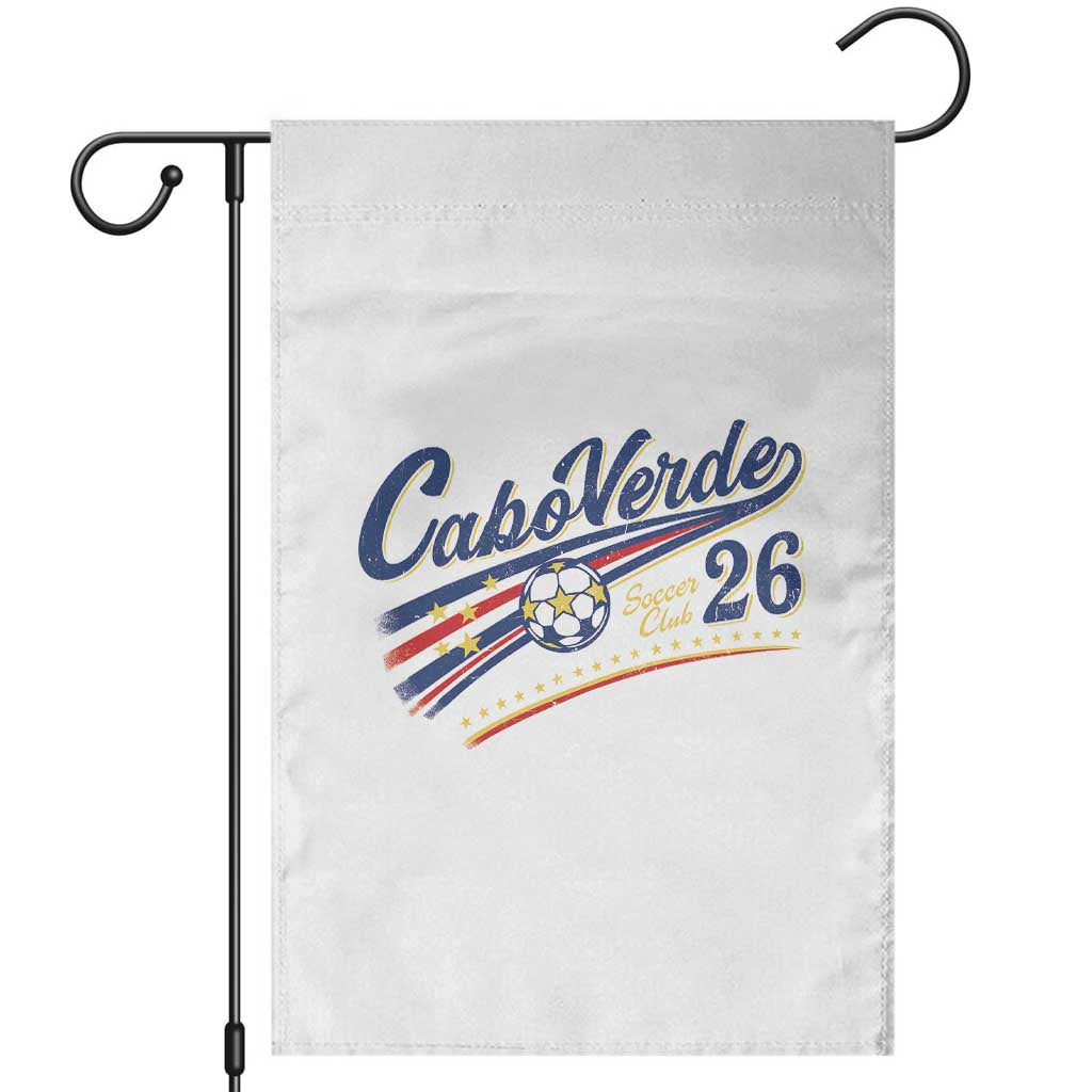 Cabo Verde Soccer Club 26 National Pride Garden Flag Cape Verde Football Fans Retro Sporty Est. 2026