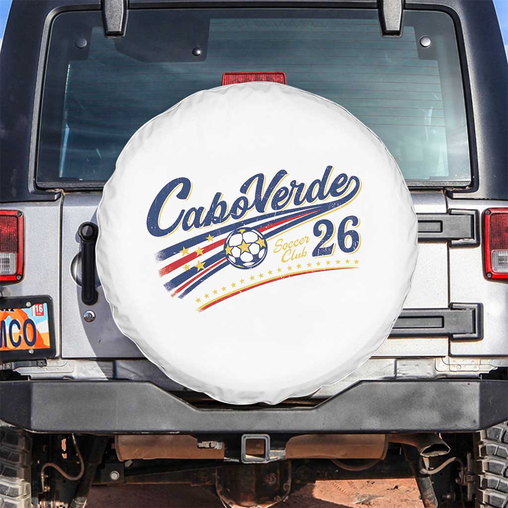 Cabo Verde Soccer Club 26 National Pride Spare Tire Cover Cape Verde Football Fans Retro Sporty Est. 2026