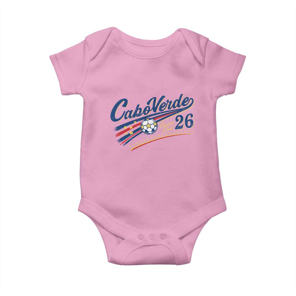 Cabo Verde Soccer Club 26 National Pride Baby Onesie Cape Verde Football Fans Retro Sporty Est. 2026 TS02