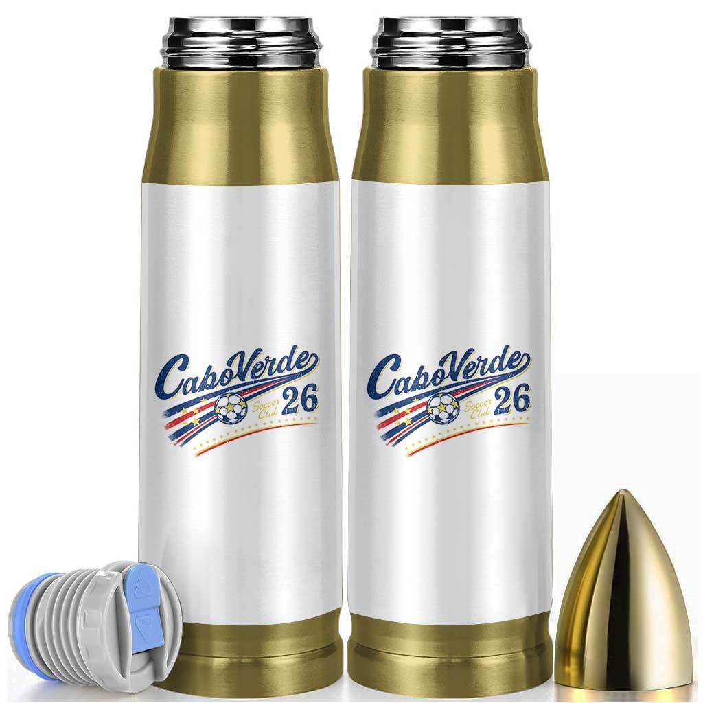 Cabo Verde Soccer Club 26 National Pride Bullet Tumbler Cape Verde Football Fans Retro Sporty Est. 2026
