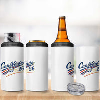 Cabo Verde Soccer Club 26 National Pride 4 in 1 Can Cooler Tumbler Cape Verde Football Fans Retro Sporty Est. 2026