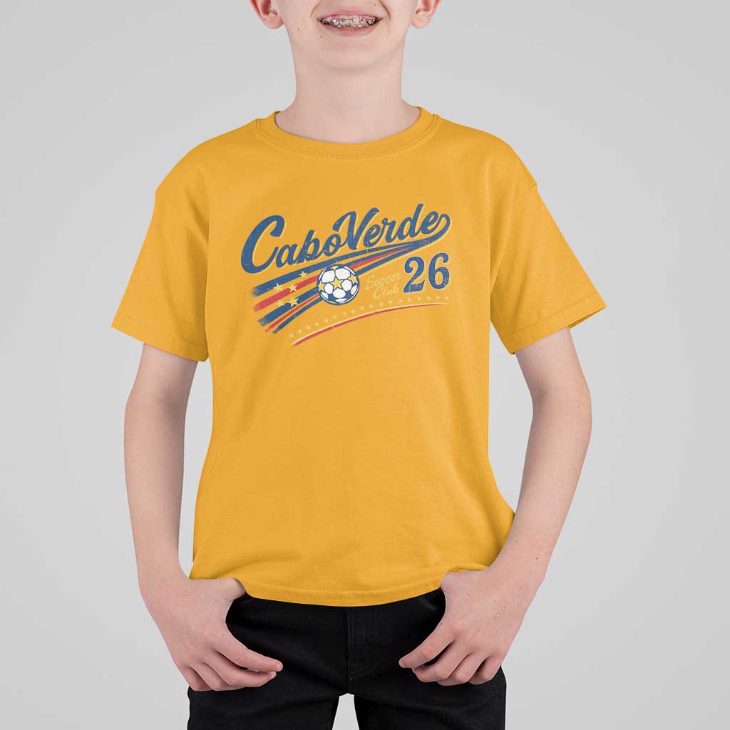 Cabo Verde Soccer Club 26 National Pride T Shirt For Kid Cape Verde Football Fans Retro Sporty Est. 2026 TS02
