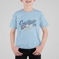 Cabo Verde Soccer Club 26 National Pride T Shirt For Kid Cape Verde Football Fans Retro Sporty Est. 2026