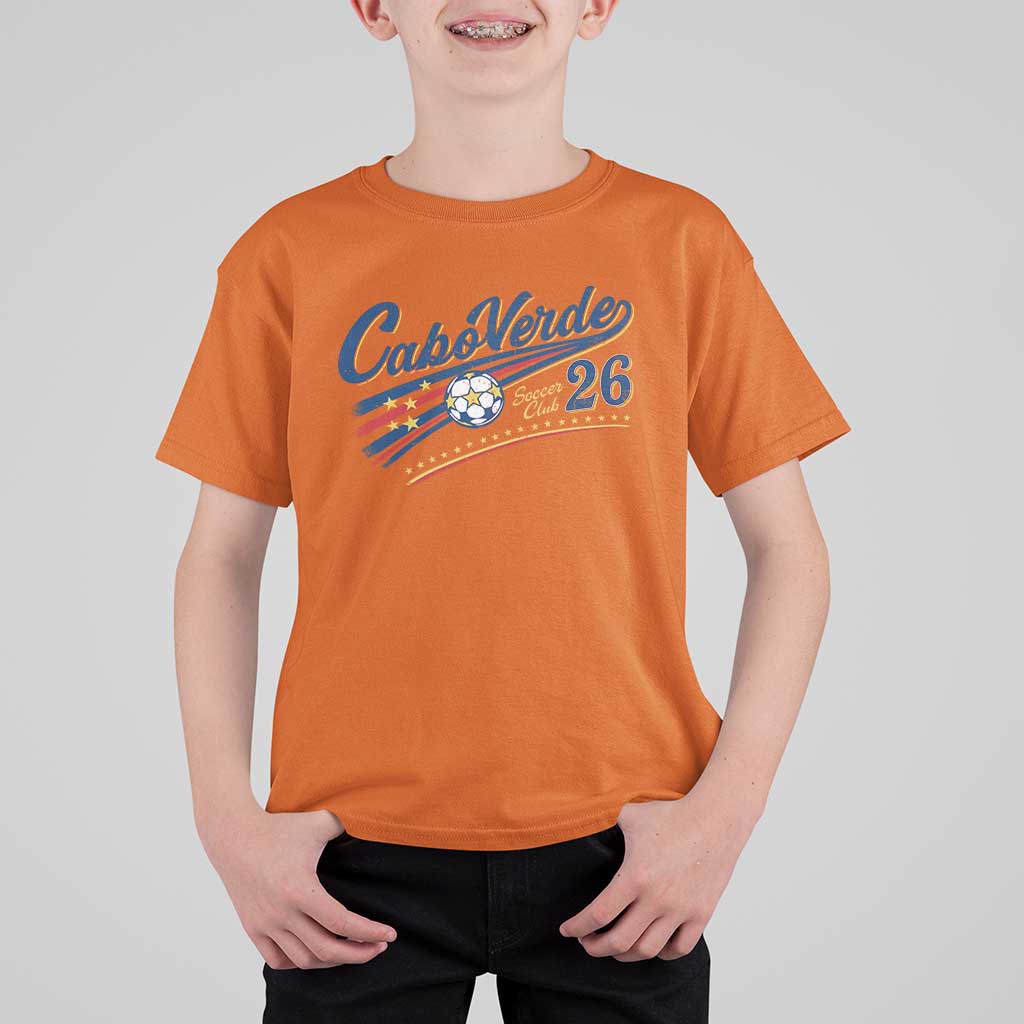 Cabo Verde Soccer Club 26 National Pride T Shirt For Kid Cape Verde Football Fans Retro Sporty Est. 2026 TS02