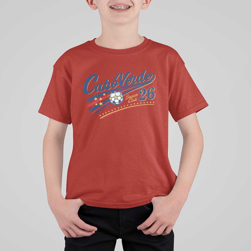 Cabo Verde Soccer Club 26 National Pride T Shirt For Kid Cape Verde Football Fans Retro Sporty Est. 2026 TS02