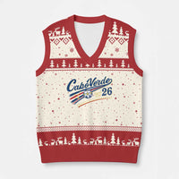 Cabo Verde Soccer Club 26 National Pride V-Neck Knit Sweater Vest Cape Verde Football Fans Retro Sporty Est. 2026 TS02