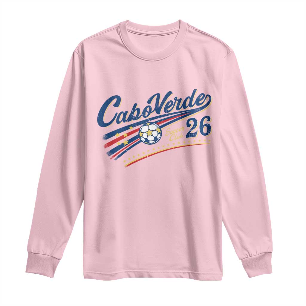Cabo Verde Soccer Club 26 National Pride Long Sleeve Shirt Cape Verde Football Fans Retro Sporty Est. 2026 TS02