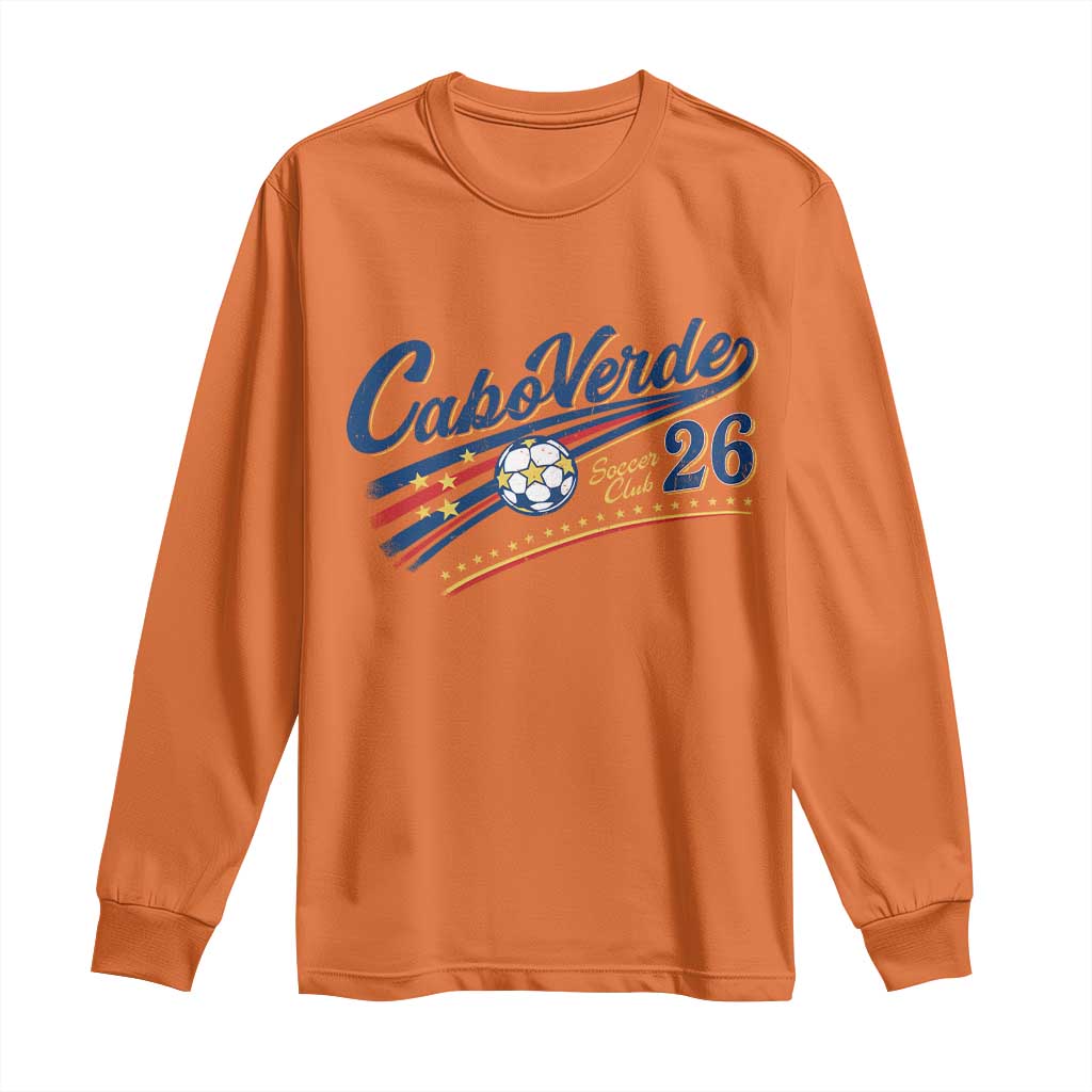 Cabo Verde Soccer Club 26 National Pride Long Sleeve Shirt Cape Verde Football Fans Retro Sporty Est. 2026 TS02