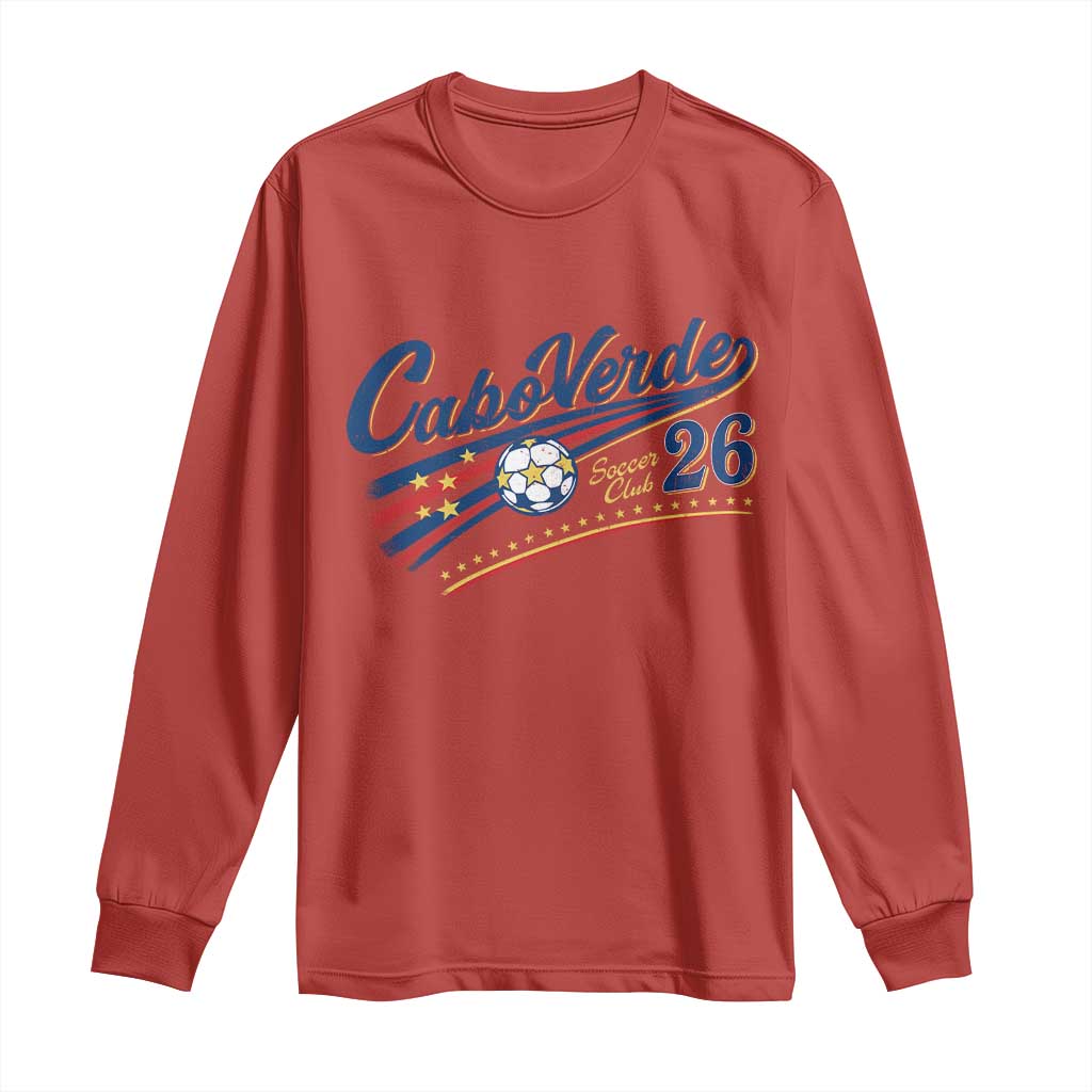 Cabo Verde Soccer Club 26 National Pride Long Sleeve Shirt Cape Verde Football Fans Retro Sporty Est. 2026 TS02