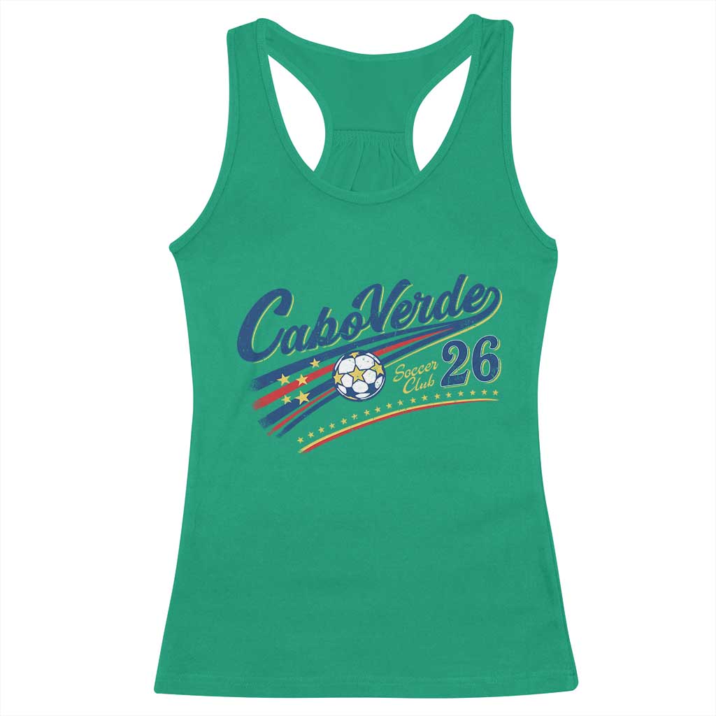 Cabo Verde Soccer Club 26 National Pride Racerback Tank Top Cape Verde Football Fans Retro Sporty Est. 2026 TS02