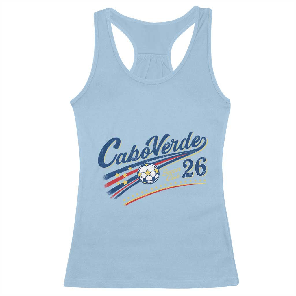 Cabo Verde Soccer Club 26 National Pride Racerback Tank Top Cape Verde Football Fans Retro Sporty Est. 2026