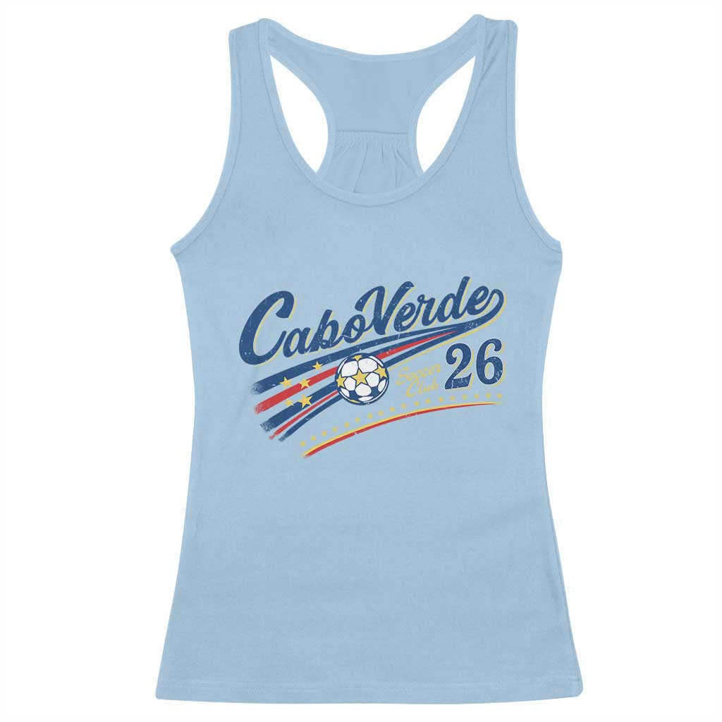 Cabo Verde Soccer Club 26 National Pride Racerback Tank Top Cape Verde Football Fans Retro Sporty Est. 2026 TS02