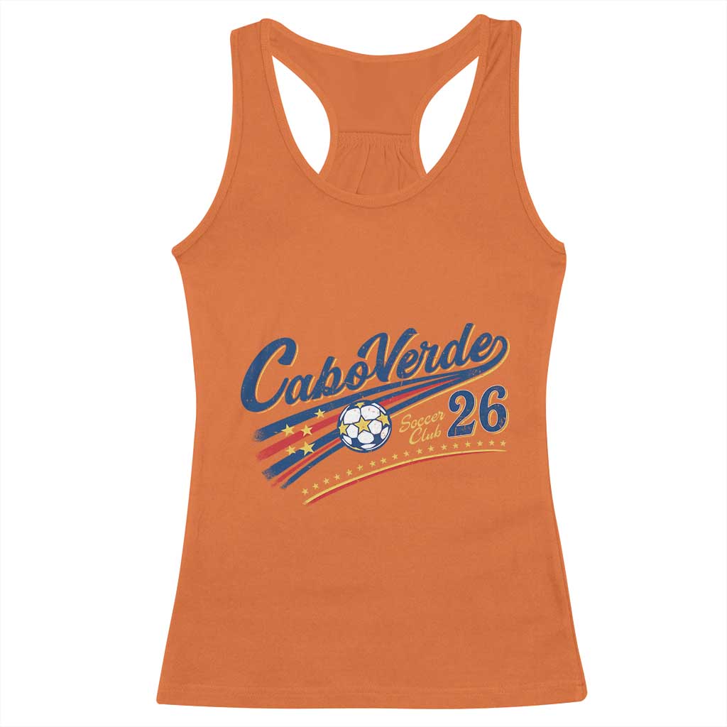 Cabo Verde Soccer Club 26 National Pride Racerback Tank Top Cape Verde Football Fans Retro Sporty Est. 2026