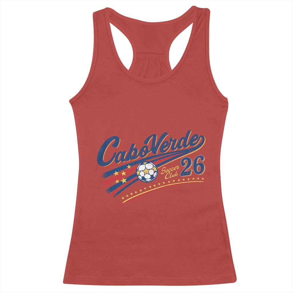 Cabo Verde Soccer Club 26 National Pride Racerback Tank Top Cape Verde Football Fans Retro Sporty Est. 2026