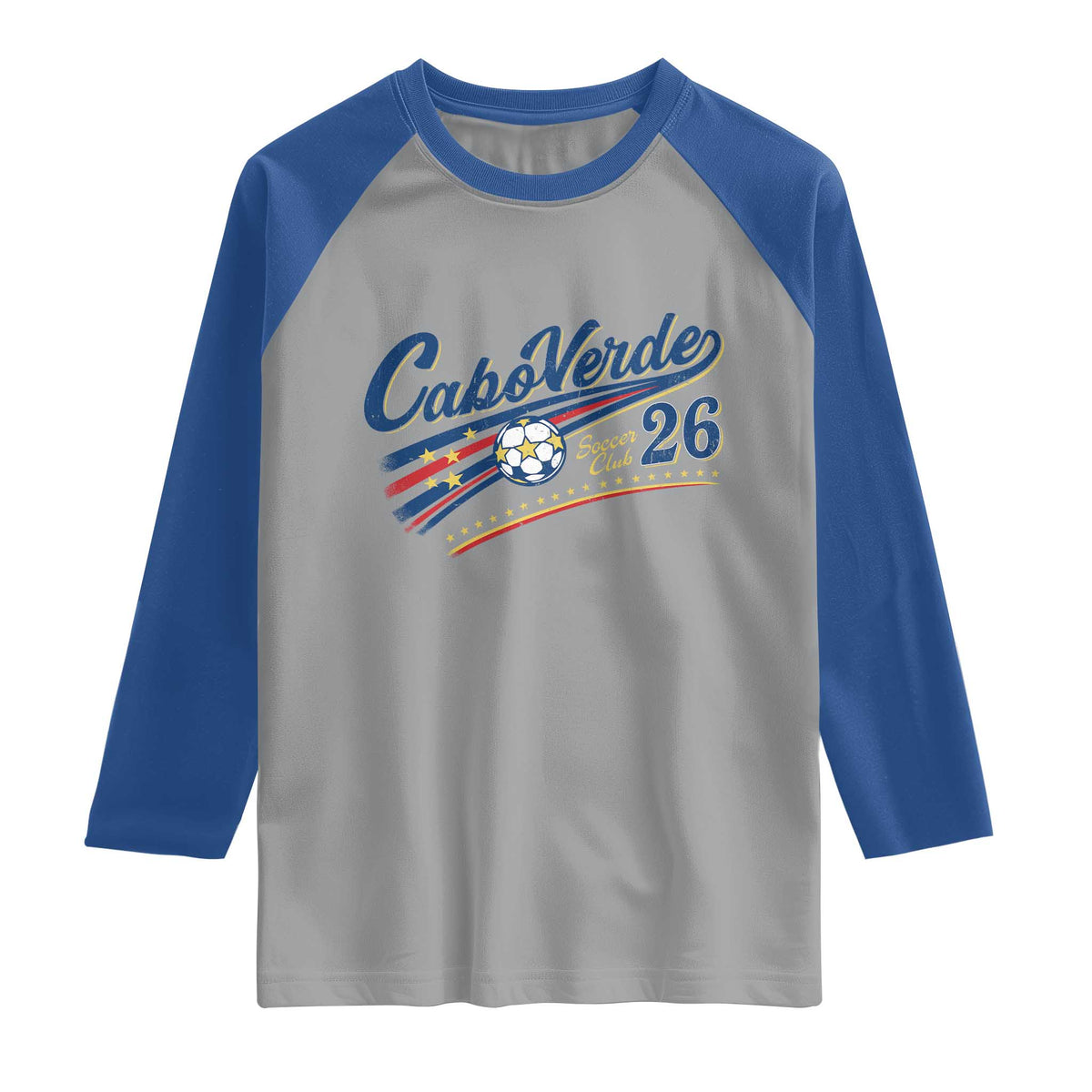 Cabo Verde Soccer Club 26 National Pride Raglan Shirt Cape Verde Football Fans Retro Sporty Est. 2026 TS02